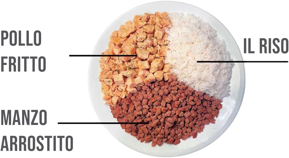 Secchio da 80 porzioni di carne e riso, liofilizzato, fino a 15 anni