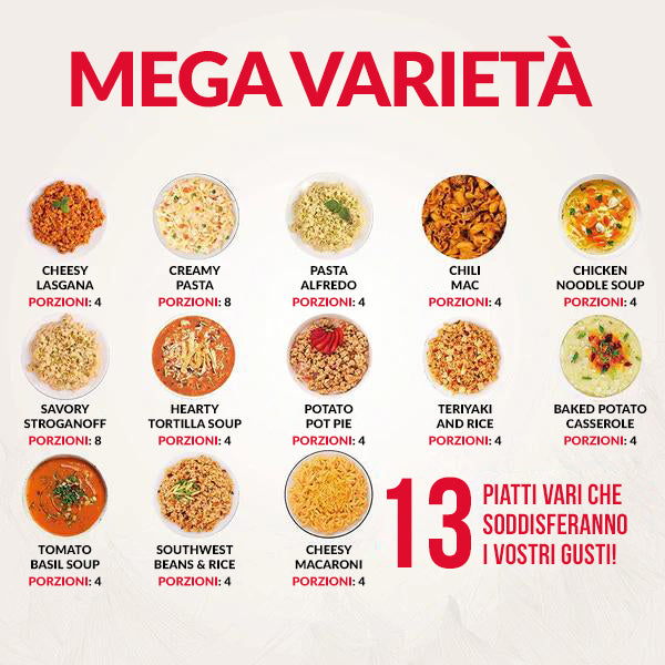 ReadyWise – Secchio alimentare liofilizzato 120 porzioni (pranzo e cena), conservazione fino a 25 anni