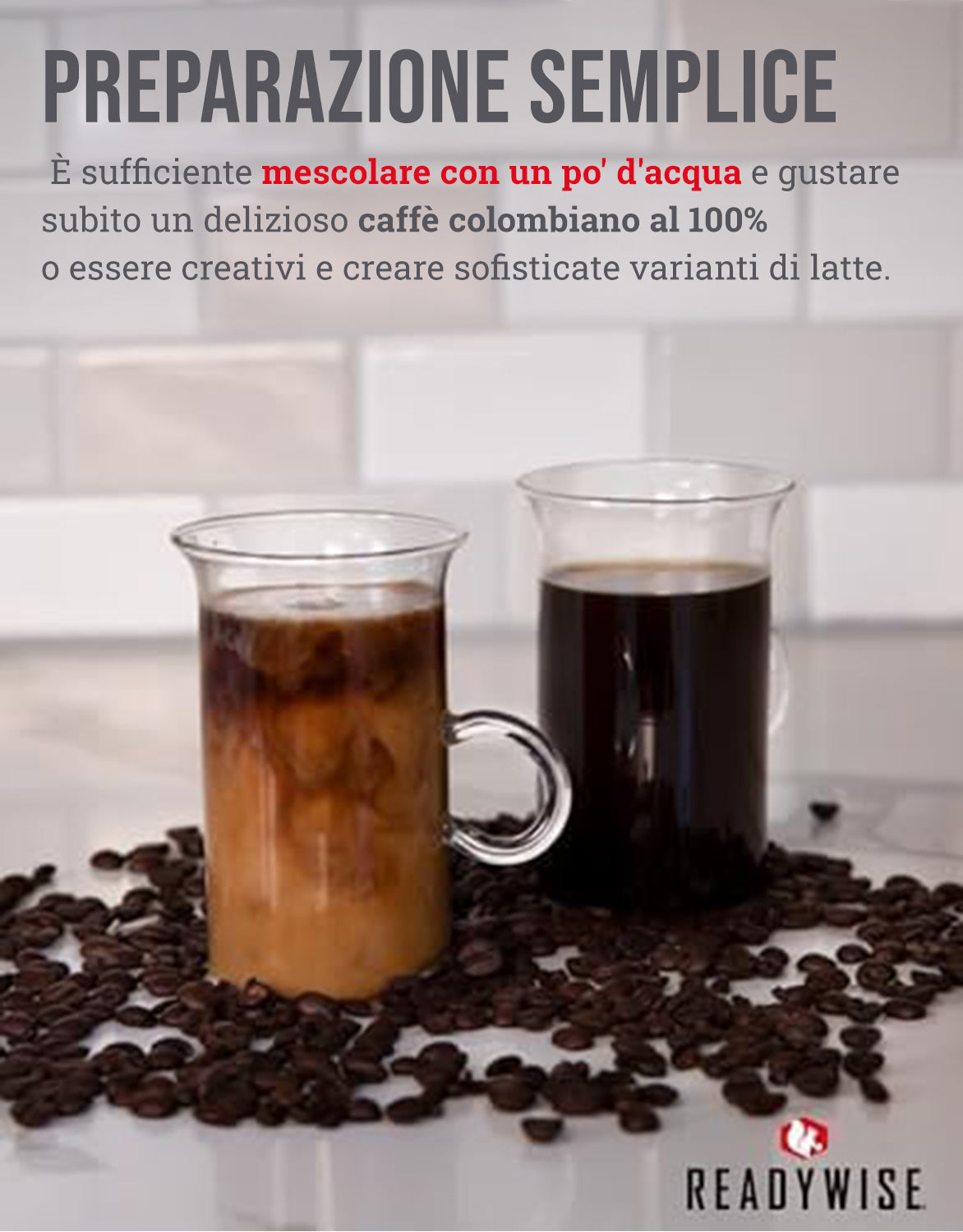 ReadyWise, 360 porzioni, secchiello per caffè, durata di conservazione fino a 15 anni