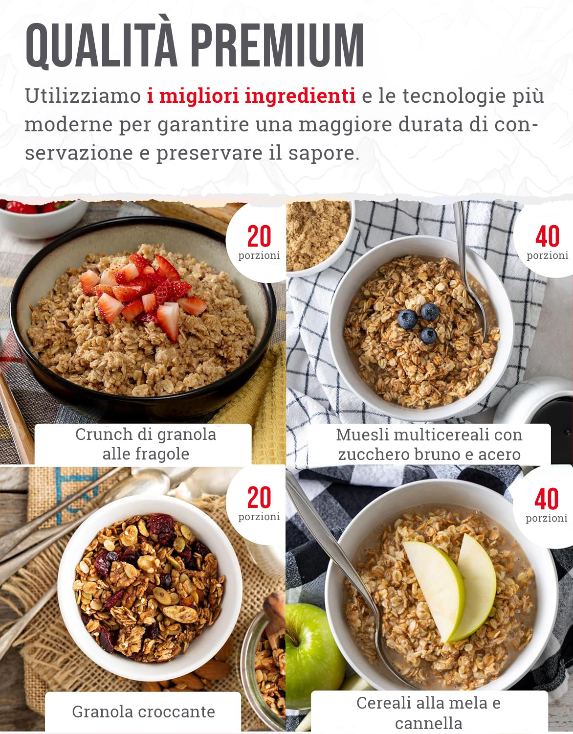 ReadyWise – Secchio alimentare liofilizzato 120 porzioni per colazione (muesli e cereali), conservazione fino a 25 anni