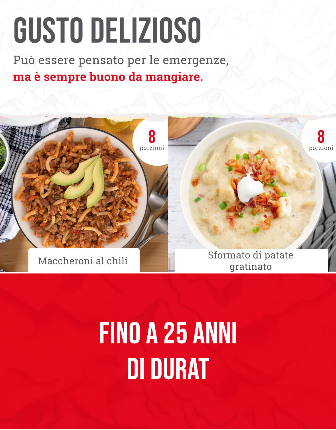 ReadyWise – Secchio alimentare liofilizzato 120 porzioni (pranzo e cena), conservazione fino a 25 anni