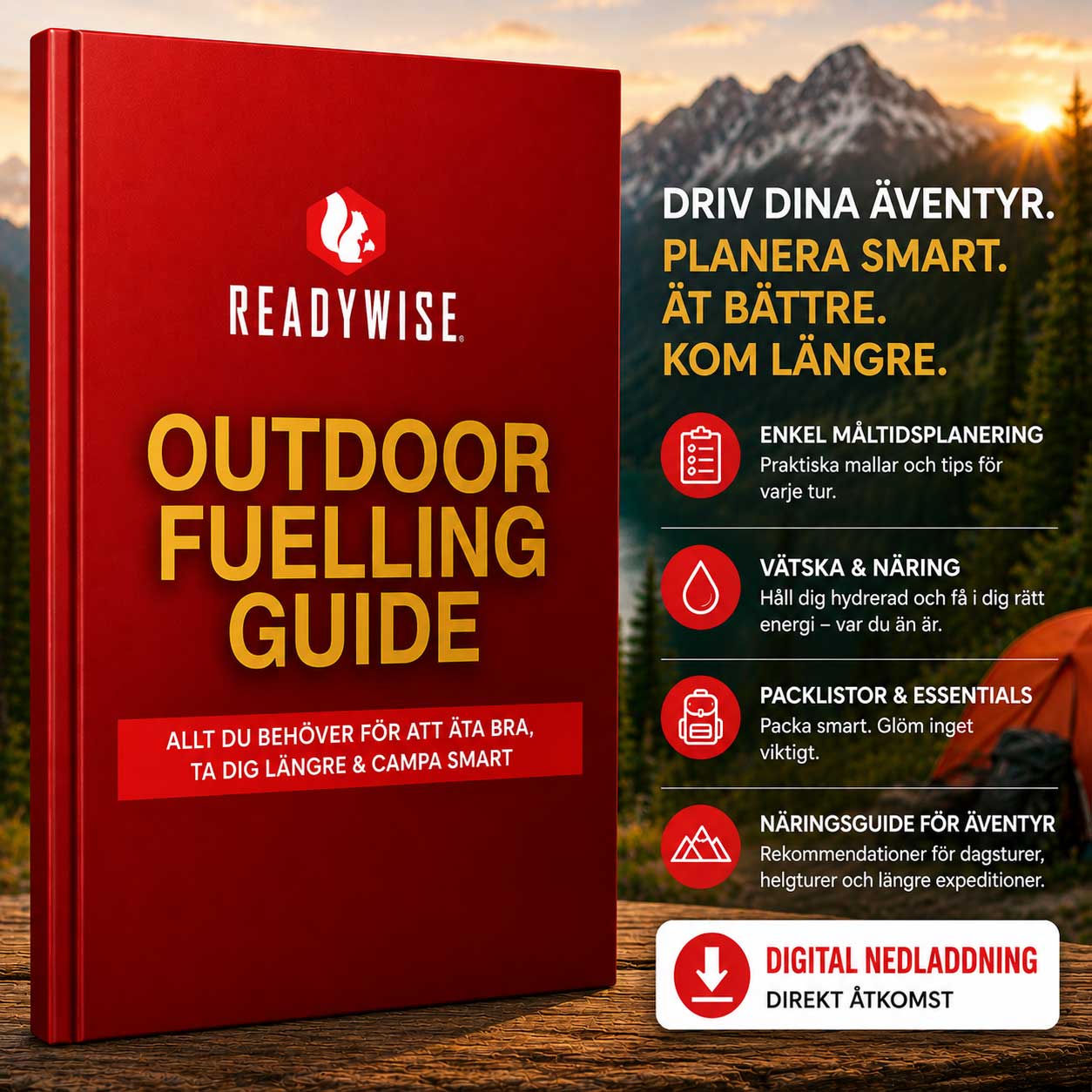 Guida Outdoor Gratuita – Scopri come pianificare i pasti, mantenerti idratato e preparare lo zaino in modo intelligente per ogni avventura