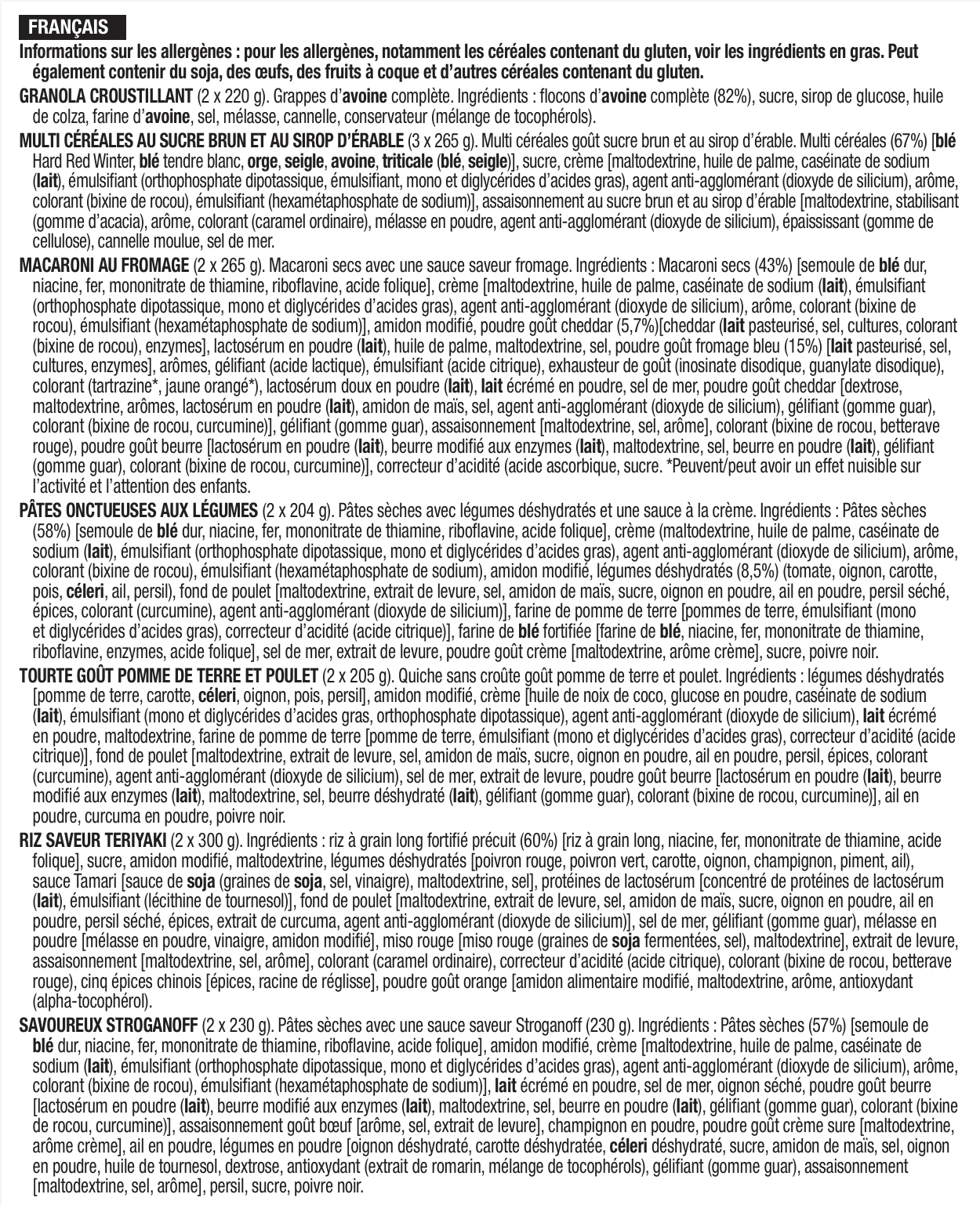 60 porzioni di colazione e antipasti liofilizzati, DryBag, fino a 25 anni