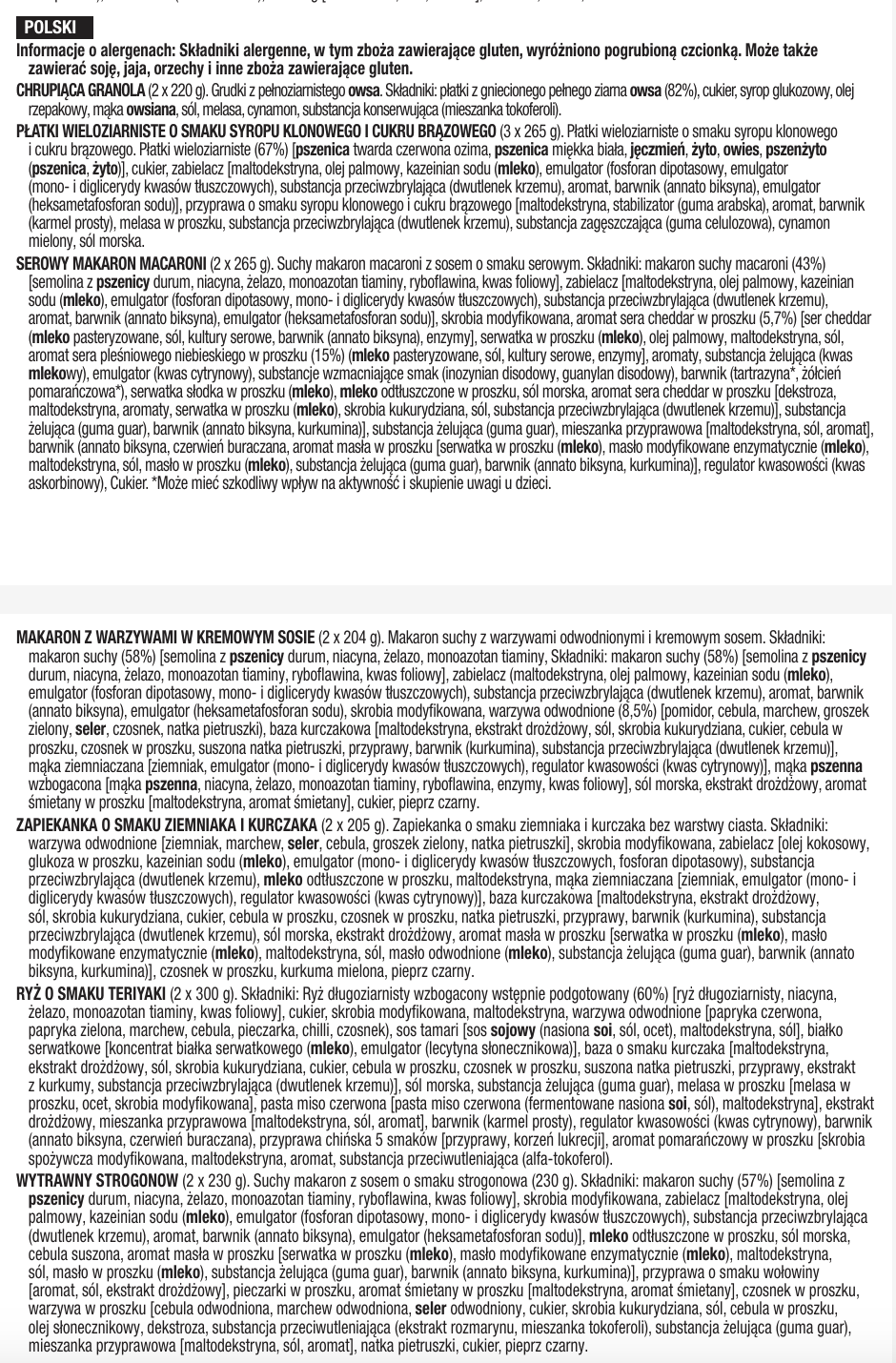 60 porzioni di colazione e antipasti liofilizzati, DryBag, fino a 25 anni
