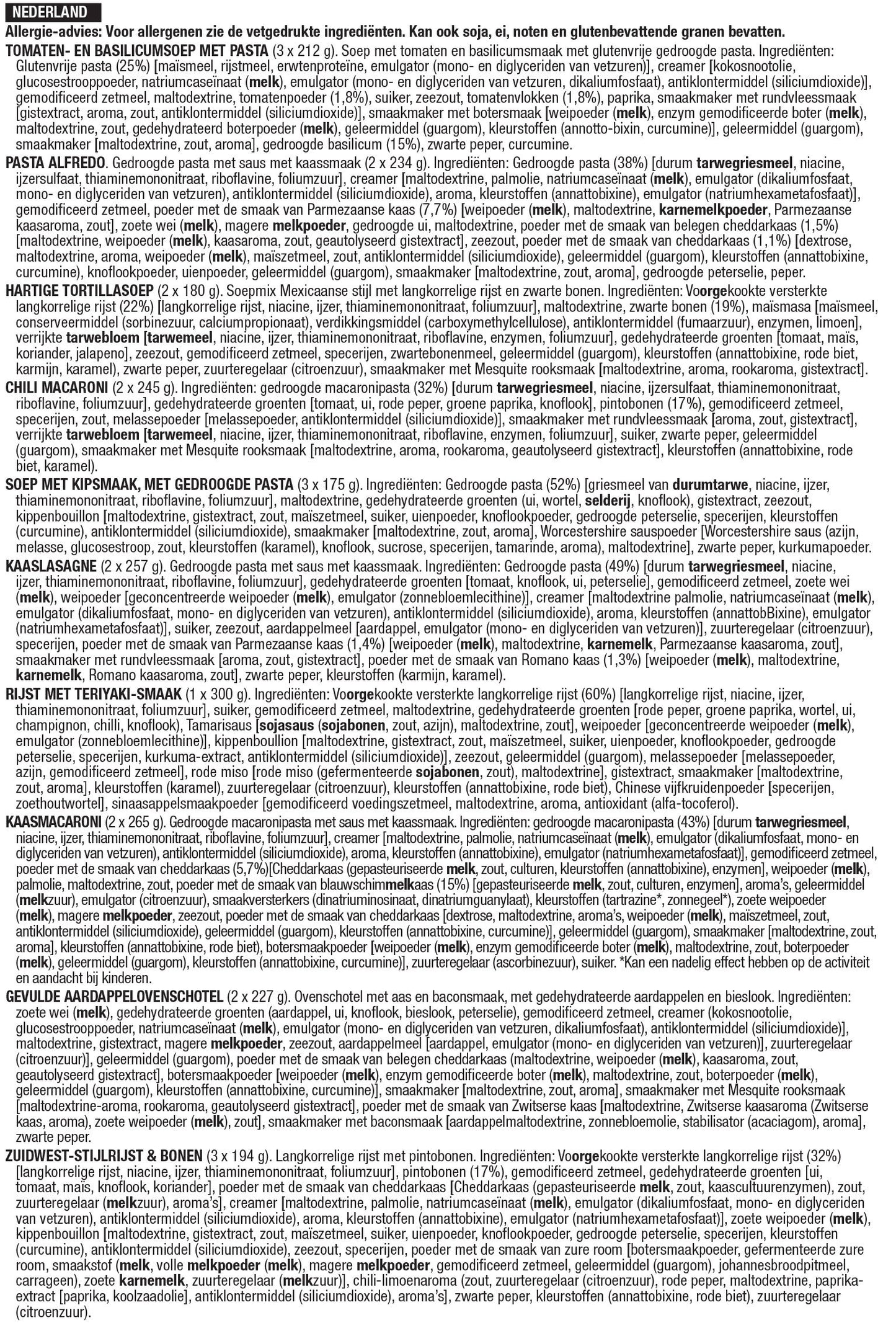 2160 Confezione da portata di approvvigionamento alimentare di emergenza a lungo termine